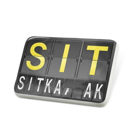 Porcelein Pin SIT Airport Code for Sitka, AK Lapel Badge – NEONBLOND