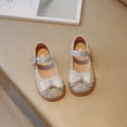 thumbnail image 5 of Kids Bow Rhinestone Sandals Mary Jane Shoes Female Princess Wedding Party Flower Girls Dress Shoes 2-9Y, 5 of 13