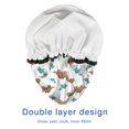 thumbnail image 4 of Shower Caps,Brown and Teal Dinosaur Pattern Waterproof Shower Cap for Women 4 Pieces,Double Reusable Hair Cover for Shower PEVA Elastic Stretch Hem, 4 of 7