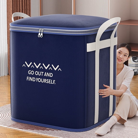 YOTQUSKI 150L Large Storage Bags, Clothes Storage, Heavy Duty Moving Bags Strong Handles & Zippers, Comforters, Bedding, Dorm Room, Closet, Blanket