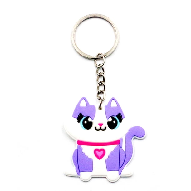 Lindo llavero de PVC, moda, creativo, dibujos animados, animal, colgante, llavero de metal, lindo llavero de animal
