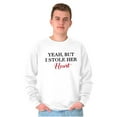 thumbnail image 4 of Engagement Party Photos Set His Hers Men's Crewneck Sweatshirt Brisco Brands L, 4 of 7