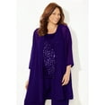 thumbnail image 4 of Catherines Women's Plus Size 3-Piece Sequin Tank Pant Suit, 4 of 4