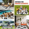 thumbnail image 4 of Black Aztec Outdoor Rug for Patio/Deck/Porch, Non-Slip Large Area Rug 5 x 8 Ft, Southwest Boho Tribal Abstract Geometric Indoor Outdoor Rugs Washable Area Rugs, Reversible Camping Rug Carpet Runner, 4 of 8