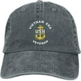 thumbnail image 3 of United States Navy Vietnam Era Veteran Denim Baseball Cap Hat Adjustable Cowboy Hat, 3 of 8