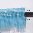 thumbnail image 5 of Blue Beach Valance Curtains for Kitchen/Living Room/Bathroom/Bedroom Window, Rod Pocket Small Topper Half Short Window Curtains Voile Sheer Scarf, Summer Ocean Coastal Nautical Seaside 42"x18", 5 of 8