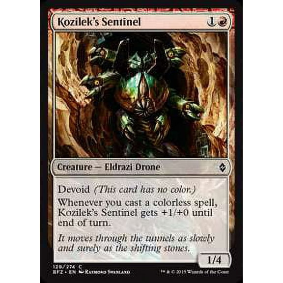 MtG Battle for Zendikar Common Kozilek's Sentinel (Foil) #129