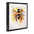 thumbnail image 3 of Stupell Industries Eclectic Watercolor Style Bee Black Floating Frame Canvas Art, 18 x 18, by Petals Prints Design, 3 of 8