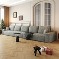 thumbnail image 4 of MAYEERTY 168" Gray Modern Modular Cloud Sectional No Assembly Oversized Neutral Rooms, 4 of 7