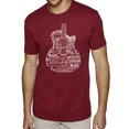thumbnail image 1 of LA Pop Art Men's Premium Blend Word Art T-shirt - Languages Guitar, 1 of 2