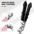 thumbnail image 6 of NFTIGB Angled Head Nail Clipper with Nail File Set, Stainless Steel Long Handle Clipper for Fingernails and Toenails, Wide Jaw Opening, Ergonomic Design for Thick Nails, 6 of 9