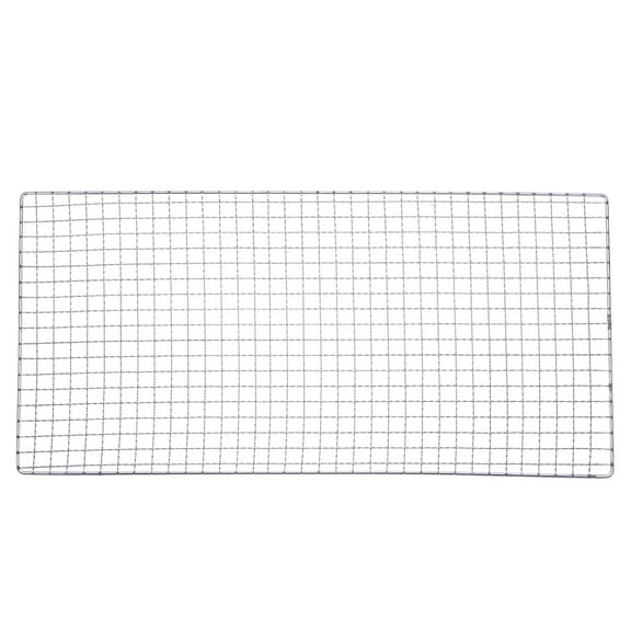 Uxcell Square BBQ Grill Net 19.7"x11.6" Electroplated Stainless Steel Barbecue Mesh Mat for Baking Charcoal Grilling