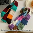 thumbnail image 3 of Fashionable Knit Narrow Scarf Colorful Striped Long Skinny Scarves for Women, 3 of 20