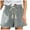 Gray, variant on Xixinqiwan No Boundaries Women Summer Shorts Casual Drawstring Elastic Waist Short Pants Loose Comfy Pull On Short Plus Size