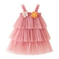 thumbnail image 1 of HBFAGFB Robes pour Filles Robe de Fête Sans Manches à Fleurs Robes de Princesse Rose Taille 90, 1 of 4