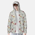 thumbnail image 2 of Fotbe Funny Cat White Chaqueta con Protección Solar UPF 50+ para Hombre y Mujer, Camisa con Capucha y Bolsillos-Medium, 2 of 7