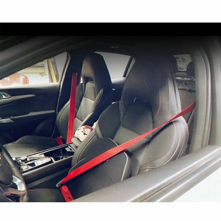Universal Red 360cm Harness 3 Point Auto Racing Front Car Safety Universal Red 360cm Harness 3 Point Auto Racing Front Car Safety