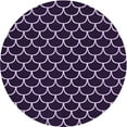 thumbnail image 1 of Ahgly Company Machine Washable Indoor Round Transitional Deep Purple Area Rugs, 3' Round, 1 of 7