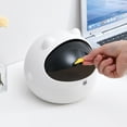 thumbnail image 3 of Neinkie Modern Plastic Mini Trash Can with Lid Wastebasket for Bathroom Vanity, Desktop, Tabletop or Coffee Table - Dispose of Cotton Rounds, Makeup Sponges, Tissues, 3 of 7