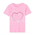 thumbnail image 4 of Pisexur Valentines Day T-shirt Top T-shirt à Manches Courtes Imprimé Amour de la Saint-Valentin pour Femmes Haut à Manches Courtes Col Rond Haut/chemise, 4 of 5