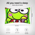 thumbnail image 4 of Funda de almohada rectangular Keroppi, suave y acogedora, con cremallera oculta, para cama, sofá, decoración del hogar, 20 x 30 pulgadas, 4 of 8