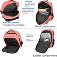 thumbnail image 2 of DALIX Womens Back to School College Large Backpack in Salmon Pink 3 Pack Assorted Cotton Face Masks, 2 of 7