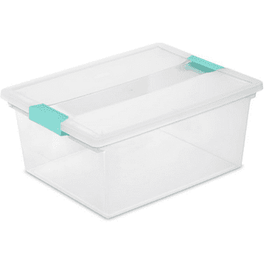 4-Pack Clip Box, Clear Storage for Crafts, Supplies and Office Items, Deep