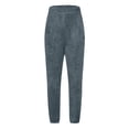 thumbnail image 4 of Womens Fluffy Teddy Plush Sweatpants Fuzzy Warm Wide Leg Lightweight Cinch Bottom Baggy Pajama Pants Sleepwear, 4 of 5