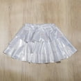 thumbnail image 2 of Girls Metallic Skirt 3 Layer Ruffle Skirt Sparkly Shiny Skirt For Party Fashionable Casual Sweet, 2 of 6