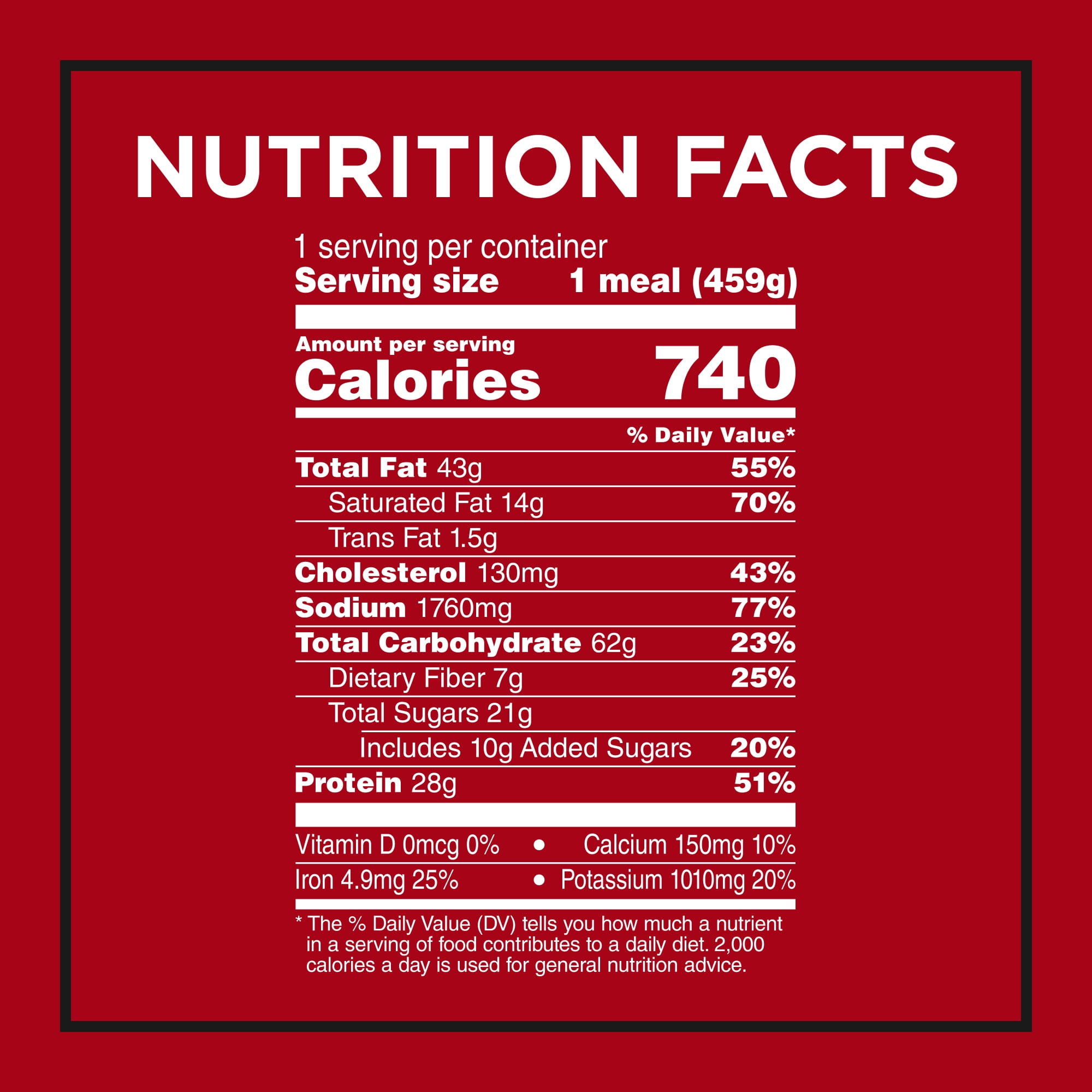 Banquet MEGA Meats Meatloaf, 28g Protein, Frozen Meal, 16.2 oz.