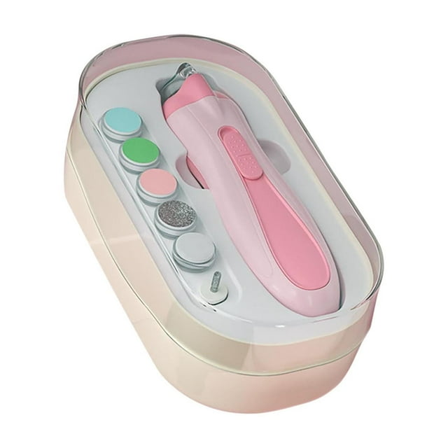 Rvkxad Battery Powered Nail Clipper Grinder, Children'sManicure Care Set with LED Light, KidsNail Trimmer
