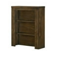 thumbnail image 3 of Benjara Maryl 26 Inch Pier Bookcase with 2 Shelves, Solid Wood, Antique Oak Brown, 3 of 5