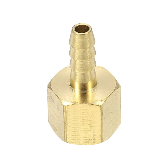 Uxcell Brass Barbed Fitting 1/8" NPT Female to 1/8" Hose ID for Home Brew Pipe Fitting Direct Thread Connector Durable Construction