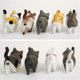 thumbnail image 2 of Lindas mini figuras de animales, muñeco de gato con campana de anime japonés, hermosa estatua de gato de simulación de PVC, regalos de Año Nuevo, adornos de decoración para el hogar, manualidades, 2 of 5