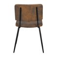 thumbnail image 4 of Homy Casa Dining Chairs Set of 2, Mid Century Modern Chairs with Backrest & Metal Legs, Black, 4 of 5