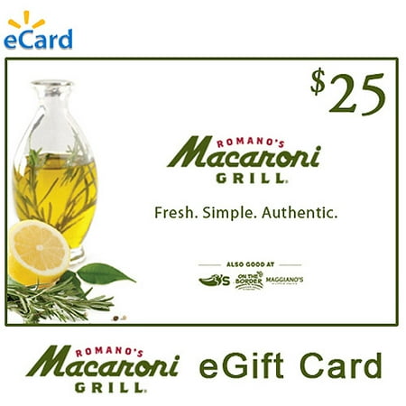 (Email Delivery) Macaroni Grill $25 eGift Card