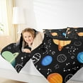 thumbnail image 3 of Manfei Galaxy Planet Bedding Comforter Set,Constellation Pattern Twin Comforter Sets,Modern Aesthetic Art Bedding Set For Kids,Breathable Home Decor Reversible,2-Piece, 3 of 7