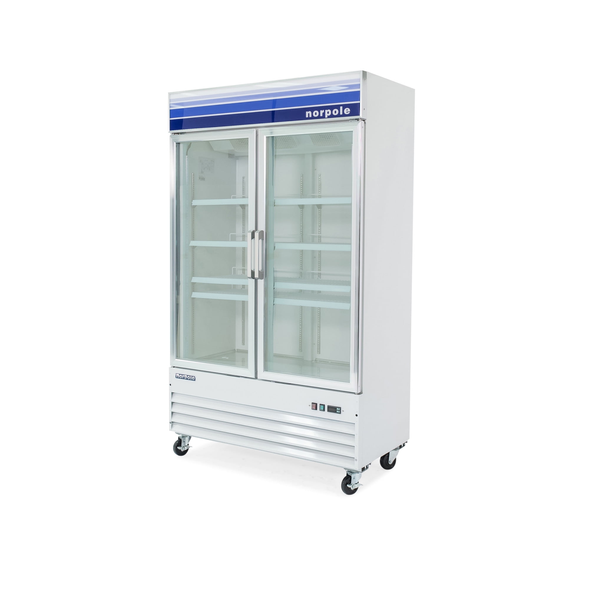 Norpole 45 cu. ft. Frost Free Commercial Upright Merchandiser Freezer in White in White