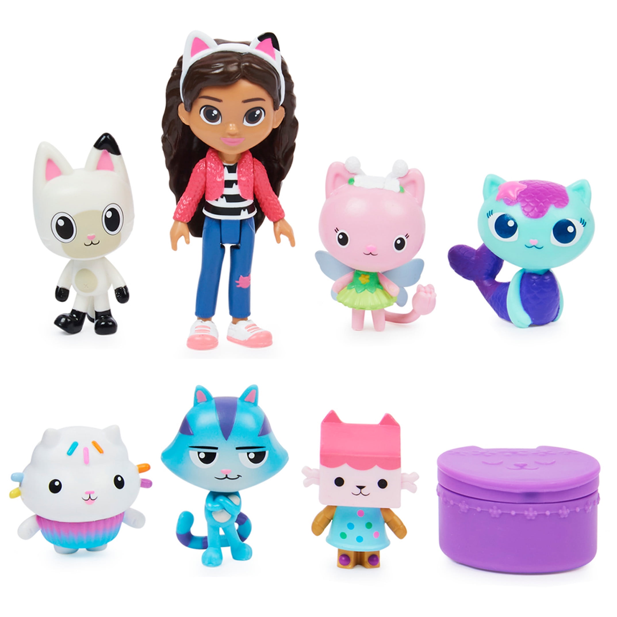 Gabby出品　まとめて15個 2 pack) Gabby's Dollhouse, Deluxe Gift Set with 7 Toy Doll Figures