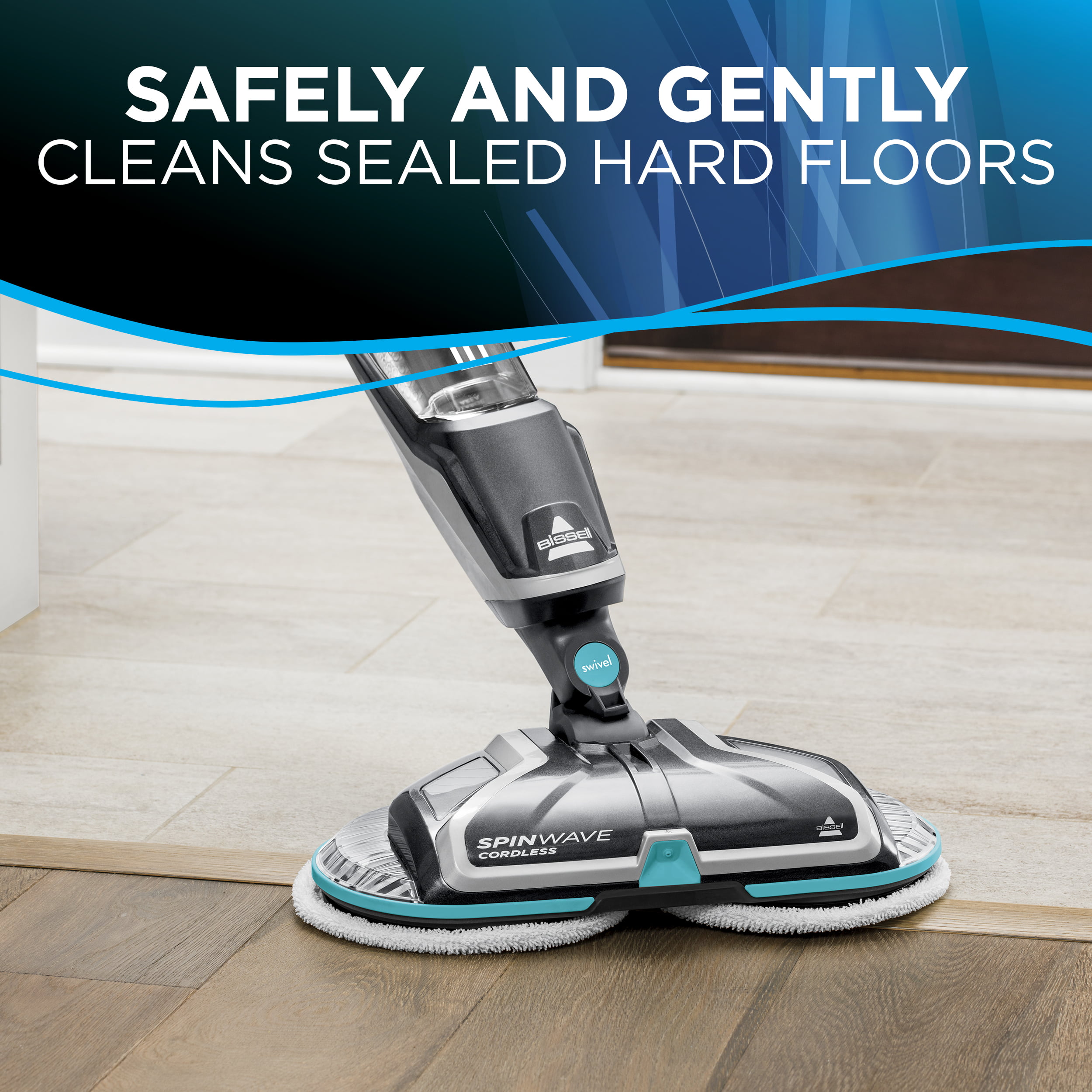 Spinwave 2315A Cordless BISSELL Powered Floor Spin Cleaner, Hard and Mop
