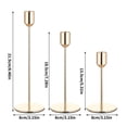 thumbnail image 4 of Bearachild 3 unids/set candelabro estilo europeo pies altos candelabros de Metal Simple dorado boda Bar fiesta sala de estar decoración del hogar Decoración del hogar Bearachild HA008317-00B, 4 of 6