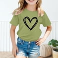 thumbnail image 2 of KAUOD Soft T Shirts for Girls 2025 Summer Short Sleeve Shirts Tops Crew Neck Comfy Preppy Girls Blouse Tees Cute Clothes, 2 of 8