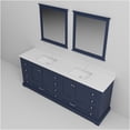 thumbnail image 4 of JERFIT 84 inch Navy Blue Double Bathroom Vanity Set with Marble Top, Soft Close Drawers & Modern Mirrors, 4 of 7