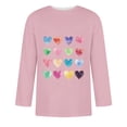 thumbnail image 4 of Camisas de Manga Larga para los Hombres Día de San Valentín Impresión Cuello Redondo Moda Casual, Mezcla de Poliéster de Lino de Algodón para Primavera Verano, 4 of 8