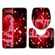 thumbnail image 3 of Juego de 3 alfombrillas de baño para el día de San Valentín, alfombrilla absorbente y antideslizante, 3 of 6
