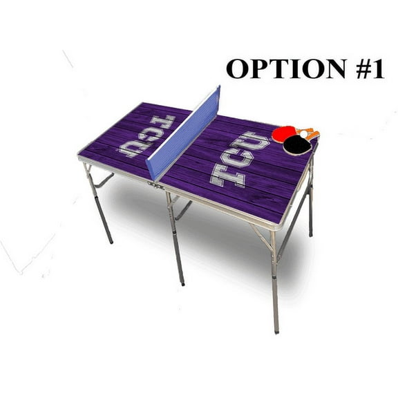 Texas Christian University "TCU" Portable Table Tennis Ping Pong Folding Table w/Accessories