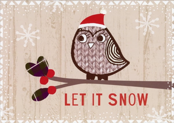 American Greetings Small Bird on Branch Cute Box of 14 Christmas Cards