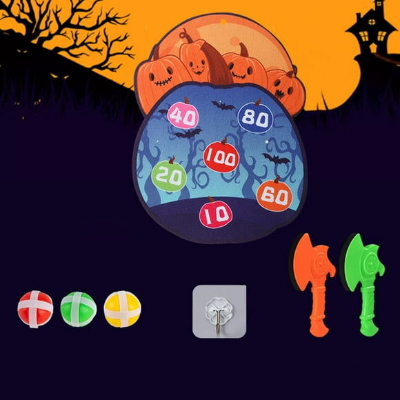 LEEYNEER Clearance Halloween Games Dart Board Ghost Dart Board With 3 Balls And Hooks Halloween Party Favors Indoor Outdoor Sports Puzzle Game Best Gift