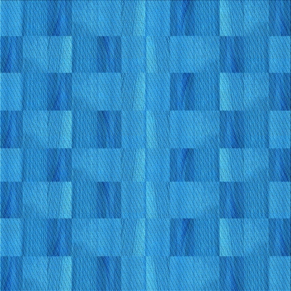 Ahgly Company Indoor Square Patterned Neon Blue Area Rugs, 6' Square