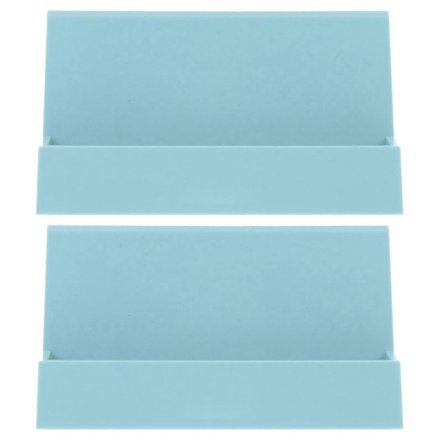 Desktop Storage Holders 2Pcs Blue Simple Design Organizers For Office Supplies With Safe Use Feature